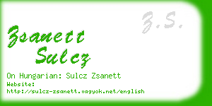 zsanett sulcz business card